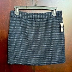 NWT GAP Tweed Wool Mini Skirt with Back Zipper Women’s Size 0 in black & purple